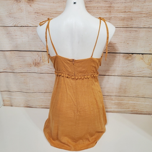 Nectar Clothing Hello Molly Dress Mustard Mini Dress Medium - Picture 4 of 7